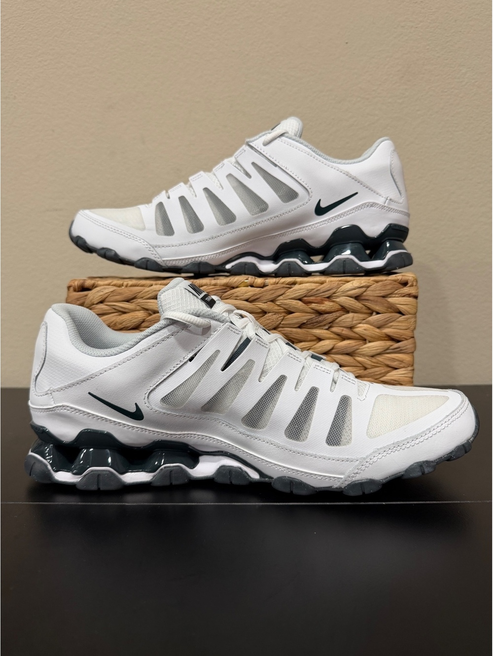 Size 11.5 - Nike Reax 8 TR Mesh “White Classic Charcoal” - Picture 2 of 6